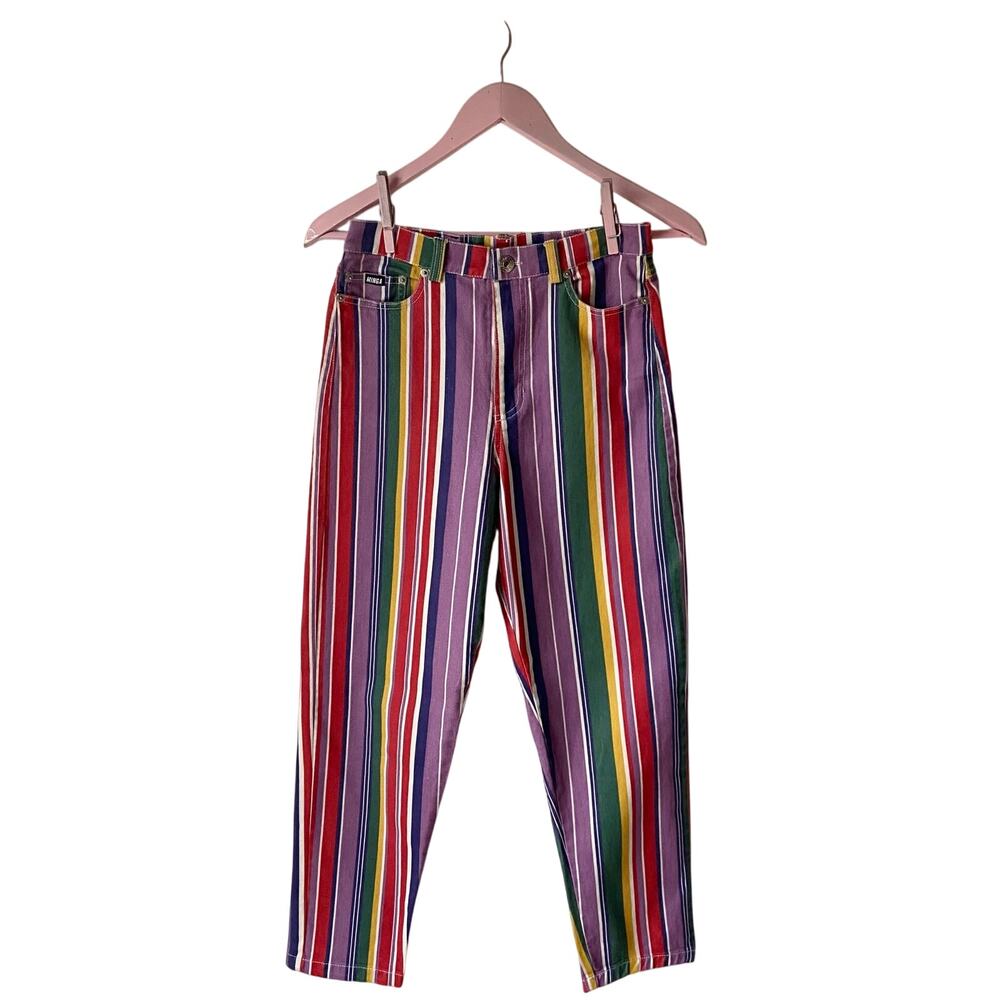 Minga Rainbow Striped Jeans  Size Small